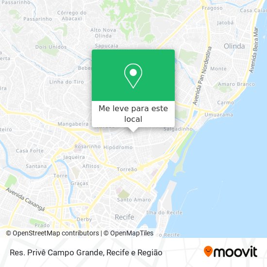 Res. Privê Campo Grande mapa