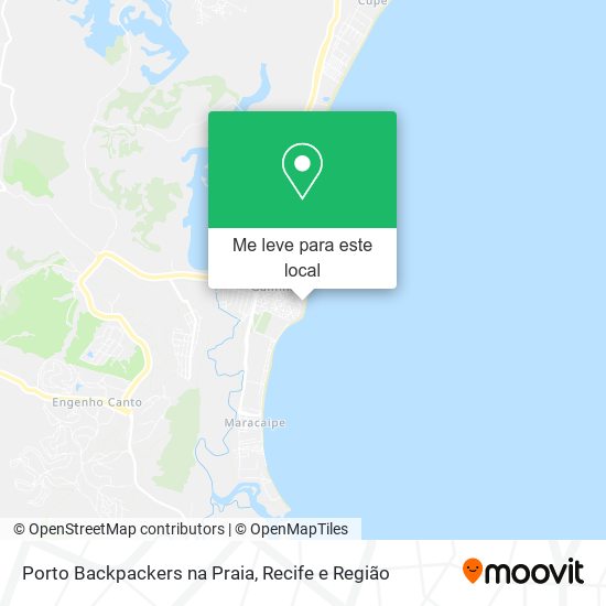 Porto Backpackers na Praia mapa