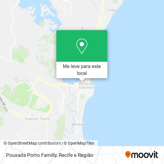 Pousada Porto Familly mapa