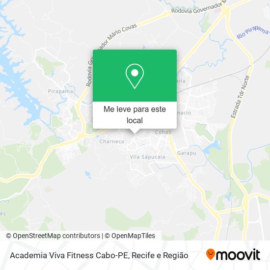 Academia Viva Fitness Cabo-PE mapa