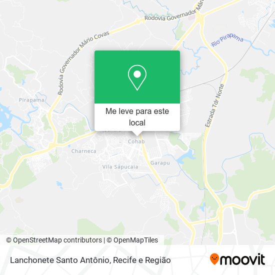 Lanchonete Santo Antônio mapa