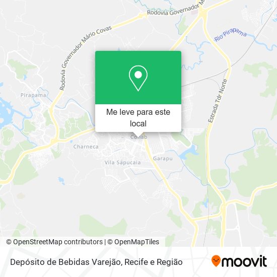 Depósito de Bebidas Varejão mapa