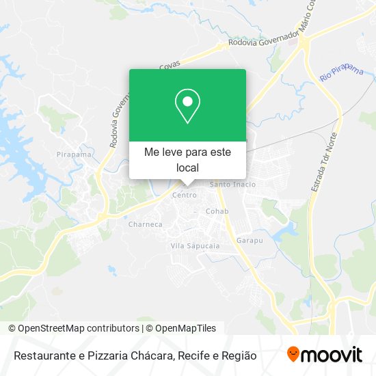 Restaurante e Pizzaria Chácara mapa