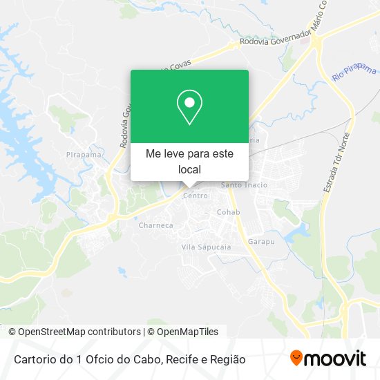 Cartorio do 1 Ofcio do Cabo mapa