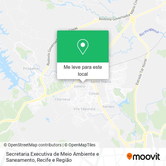Secretaria Executiva de Meio Ambiente e Saneamento mapa