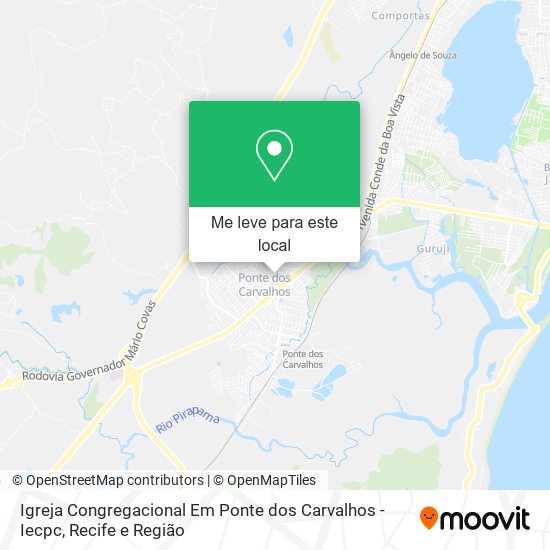 Igreja Congregacional Em Ponte dos Carvalhos - Iecpc mapa