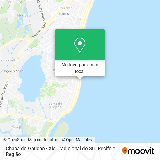 Chapa do Gaúcho - Xis Tradicional do Sul mapa