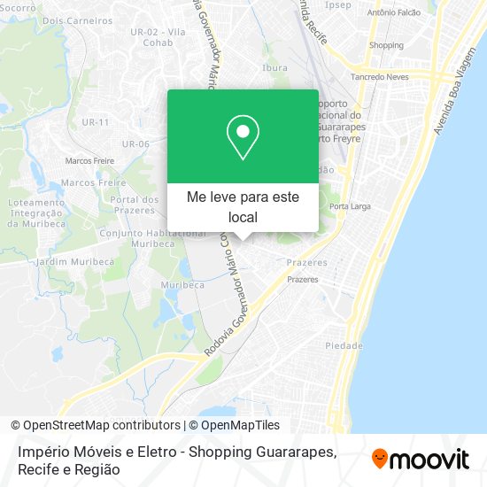 Império Móveis e Eletro - Shopping Guararapes mapa