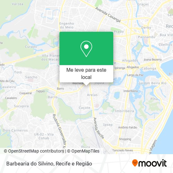 Barbearia do Silvino mapa