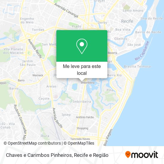 Chaves e Carimbos Pinheiros mapa