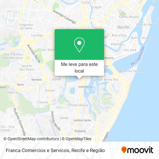 Franca Comercios e Servicos mapa