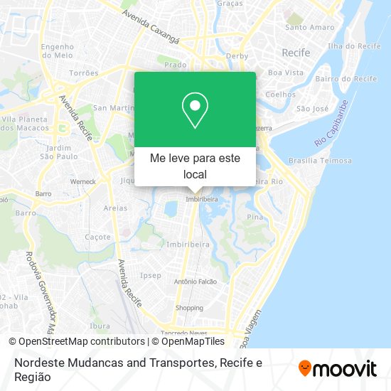 Nordeste Mudancas and Transportes mapa