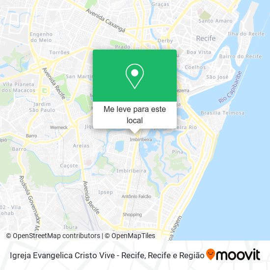 Igreja Evangelica Cristo Vive - Recife mapa