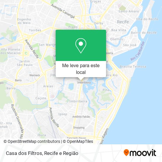 Casa dos Filtros mapa