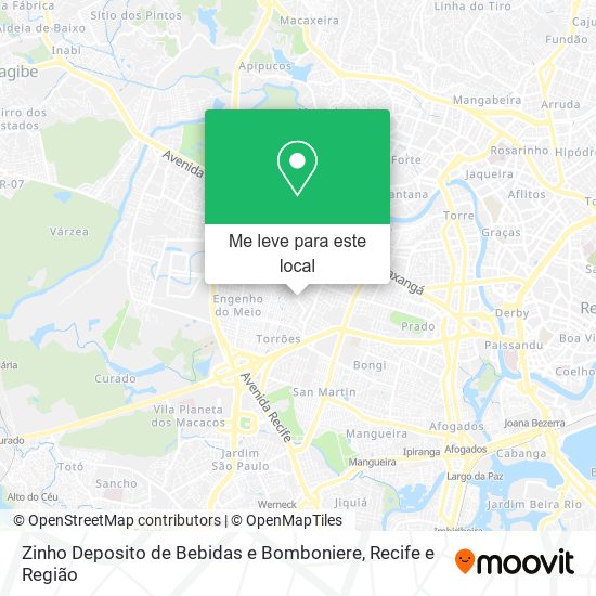 Zinho Deposito de Bebidas e Bomboniere mapa