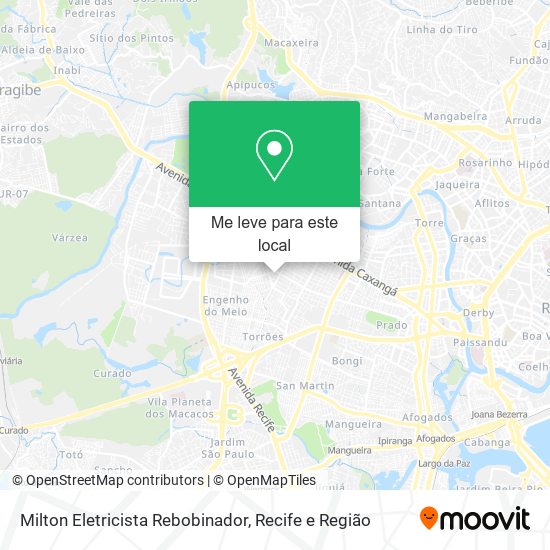 Milton Eletricista Rebobinador mapa