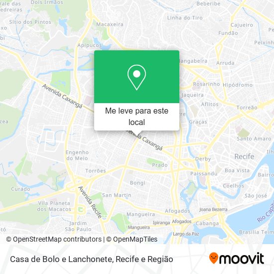 Casa de Bolo e Lanchonete mapa
