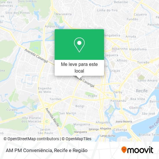 AM PM Conveniência mapa