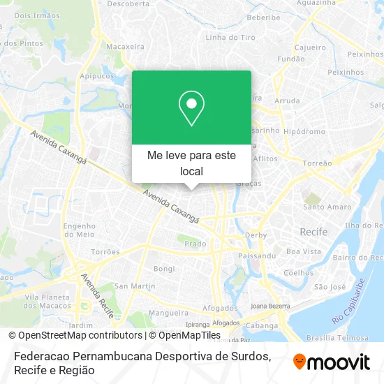 Federacao Pernambucana Desportiva de Surdos mapa