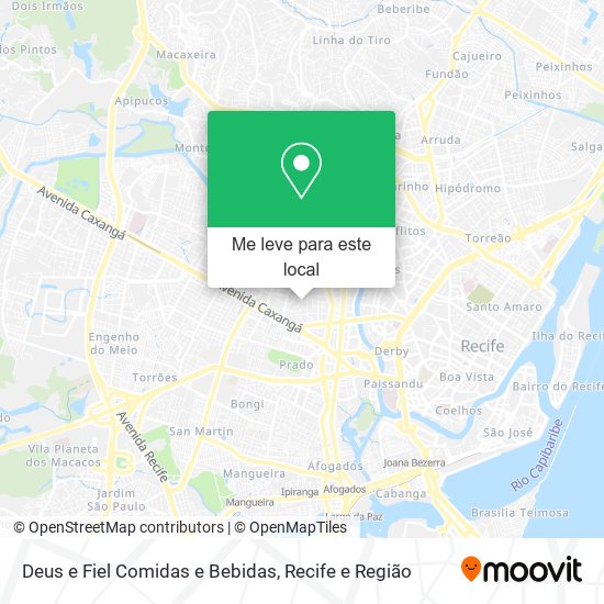 Deus e Fiel Comidas e Bebidas mapa