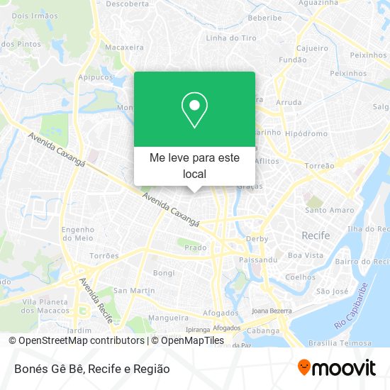 Bonés Gê Bê mapa
