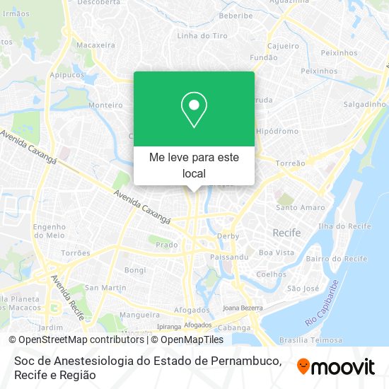 Soc de Anestesiologia do Estado de Pernambuco mapa