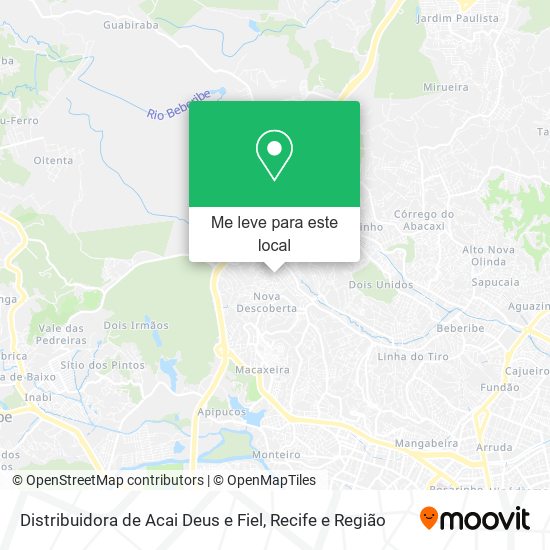 Distribuidora de Acai Deus e Fiel mapa