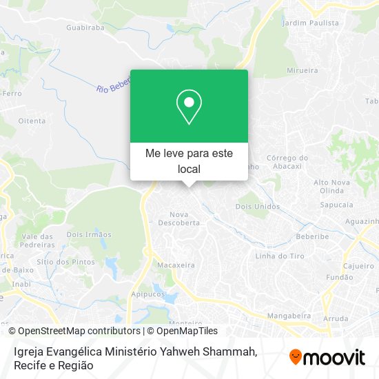 Igreja Evangélica Ministério Yahweh Shammah mapa