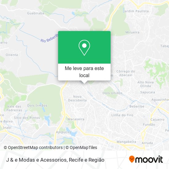 J & e Modas e Acessorios mapa