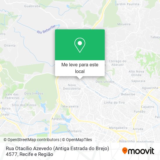 Rua Otacílio Azevedo (Antiga Estrada do Brejo) 4577 mapa