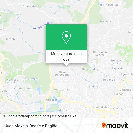 Juca Moveis mapa