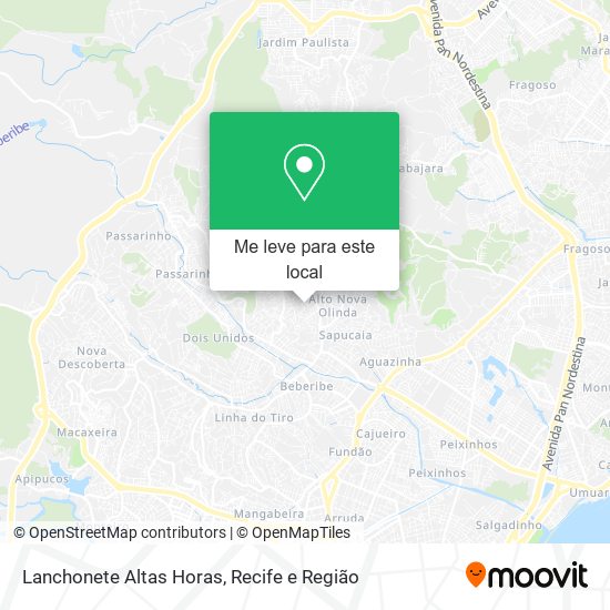 Lanchonete Altas Horas mapa