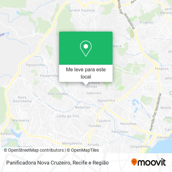 Panificadora Nova Cruzeiro mapa