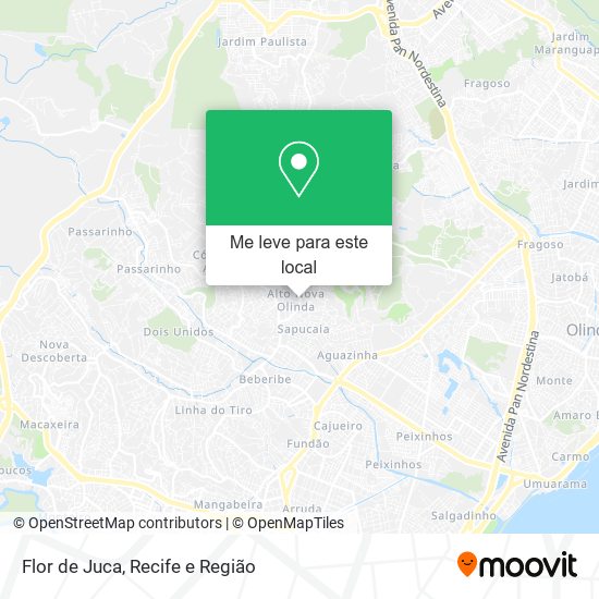 Flor de Juca mapa