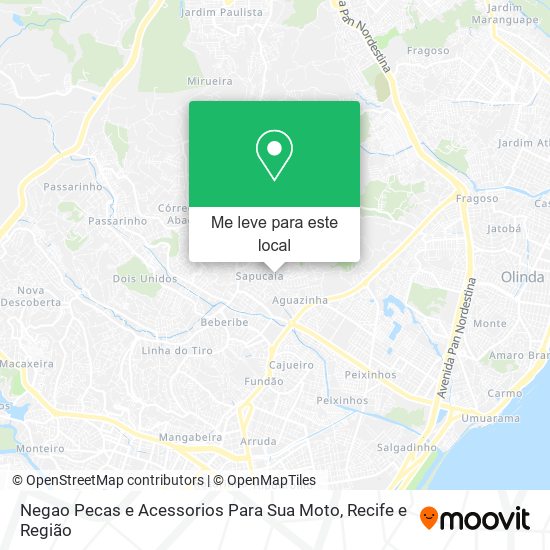 Negao Pecas e Acessorios Para Sua Moto mapa