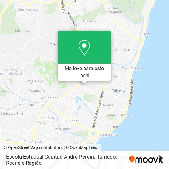 Escola Estadual Capitão André Pereira Temudo mapa