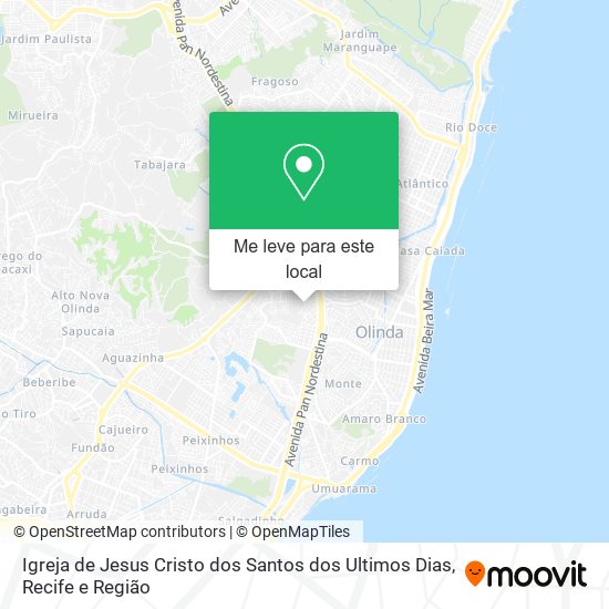 Igreja de Jesus Cristo dos Santos dos Ultimos Dias mapa