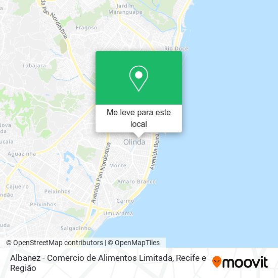 Albanez - Comercio de Alimentos Limitada mapa