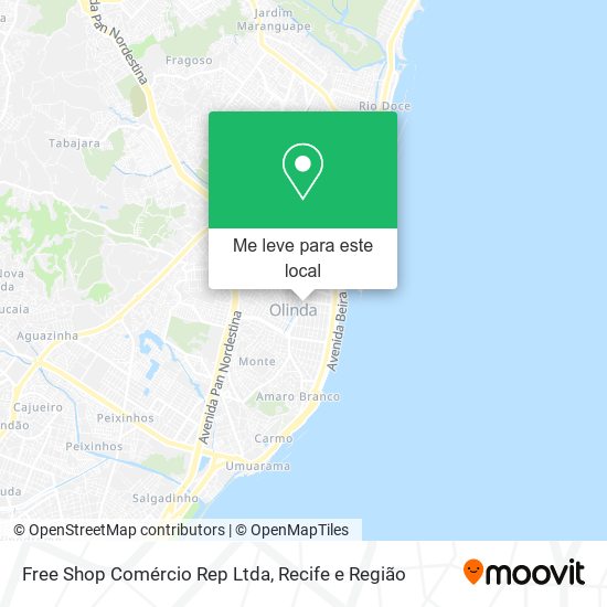 Free Shop Comércio Rep Ltda mapa