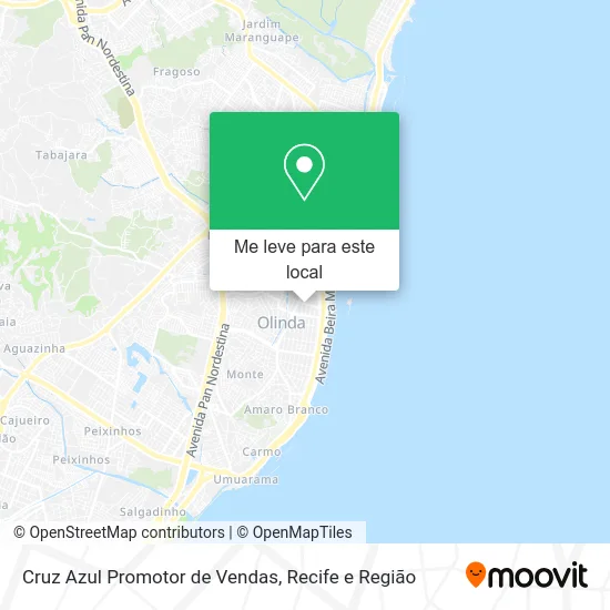 Cruz Azul Promotor de Vendas mapa