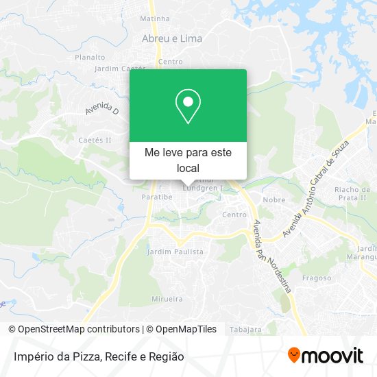 Império da Pizza mapa