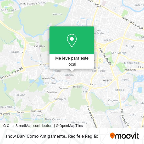 show Bar/ Como Antigamente. mapa