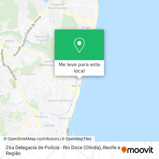 26a Delegacia de Polícia - Rio Doce (Olinda) mapa