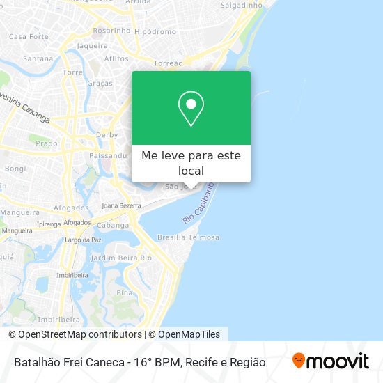 Batalhão Frei Caneca - 16° BPM mapa