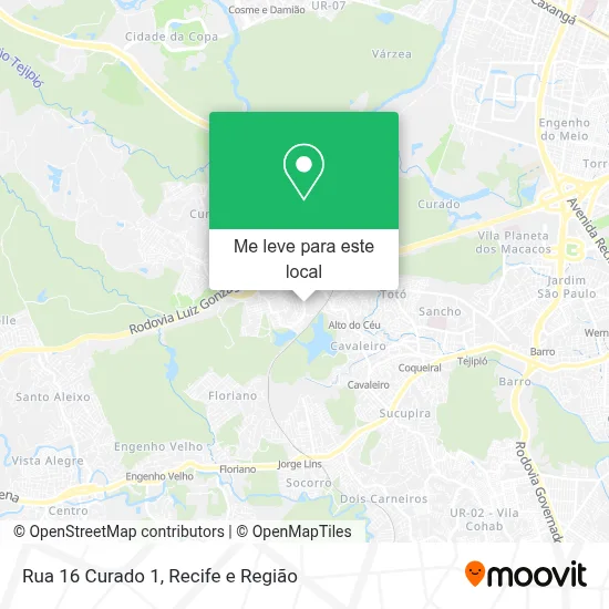 Rua 16 Curado 1 mapa