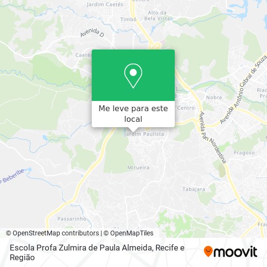 Escola Profa Zulmira de Paula Almeida mapa
