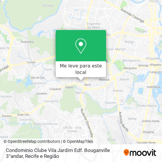 Condomínio Clube Vila Jardim Edf. Bouganville 3°andar mapa