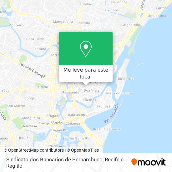 Sindicato dos Bancários de Pernambuco mapa
