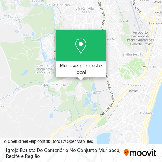 Igreja Batista Do Centenário No Conjunto Muribeca mapa