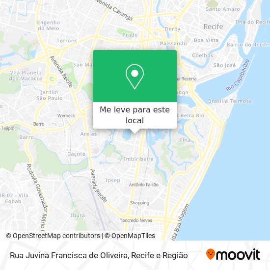 Rua Juvina Francisca de Oliveira mapa